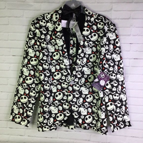 Disney The Nightmare Before Christmas Glow In The Dark Jacket Blazer Men's S/M - Picture 2 of 12
